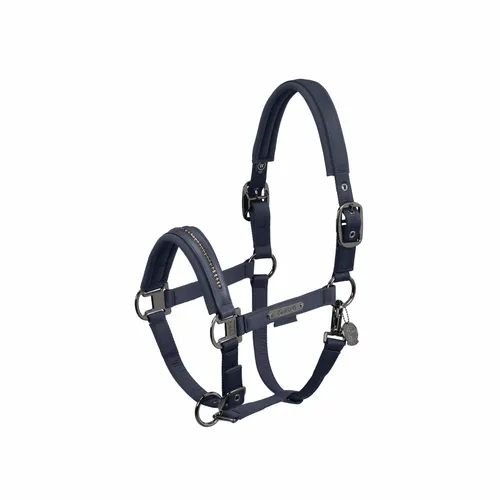 Фото Недоуздок Double Pin Faux Leather Blue Platinum 24. Eskadron