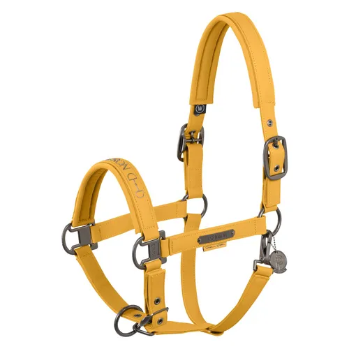Фото Недоуздок Faux Leather Double Pin Golden Yellow Platinum 25. Eskadron