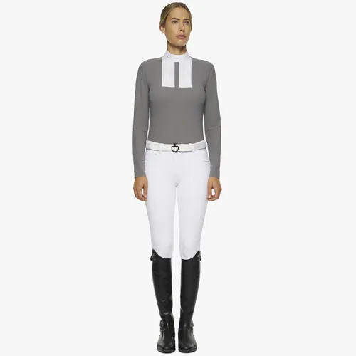 Фото Рубашка турнирная с длинным рукавом Structured Poplin Grey. Cavalleria Toscana