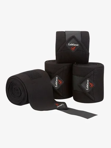 Фото Бинты флисовые Classic Polo Black, 4 шт. LeMieux