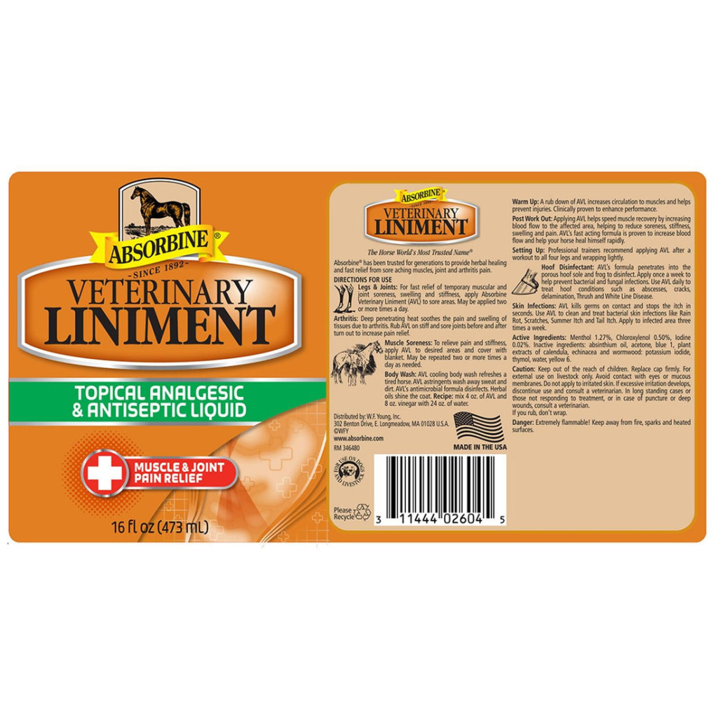 Гель ветеринарный Liniment, 475 мл. Absorbine (арт 383201) 2
