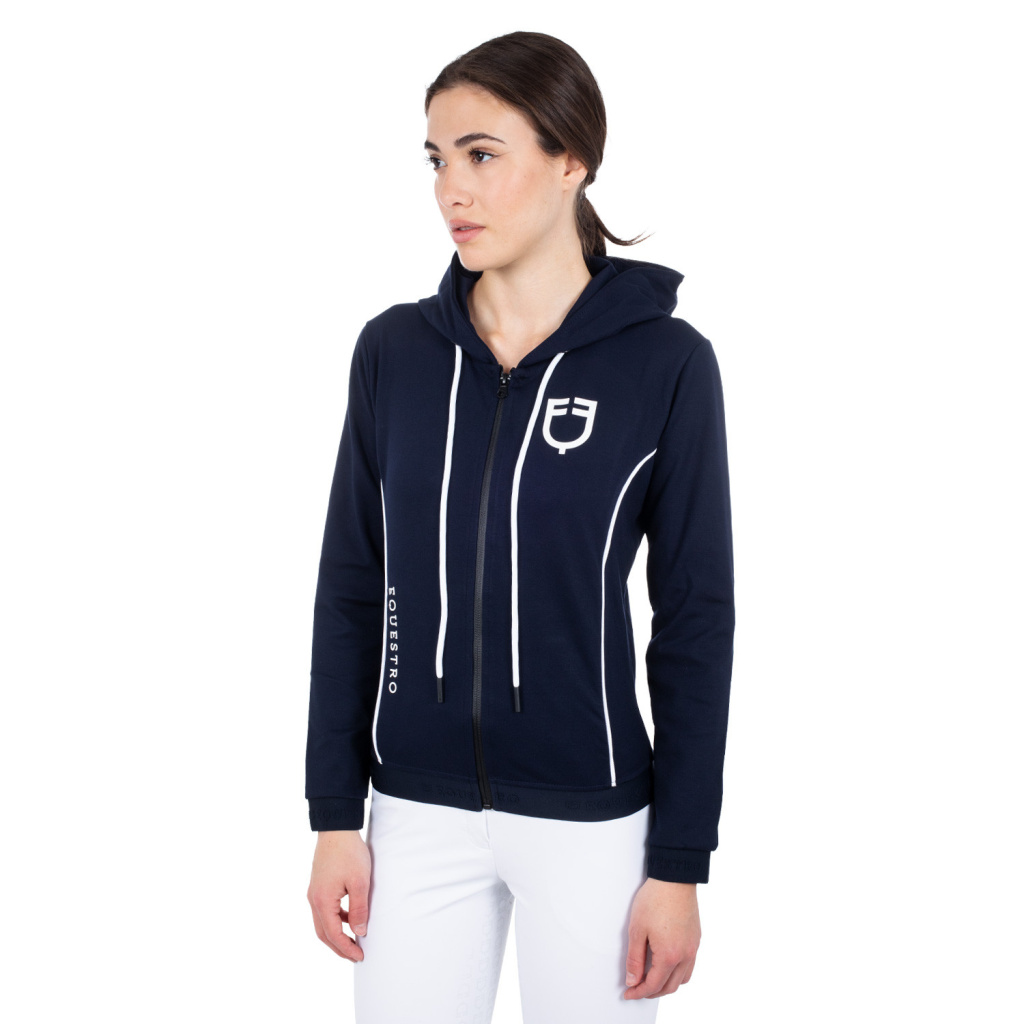 Толстовка с капюшоном Interlock Navy Blazer. Equestro 3