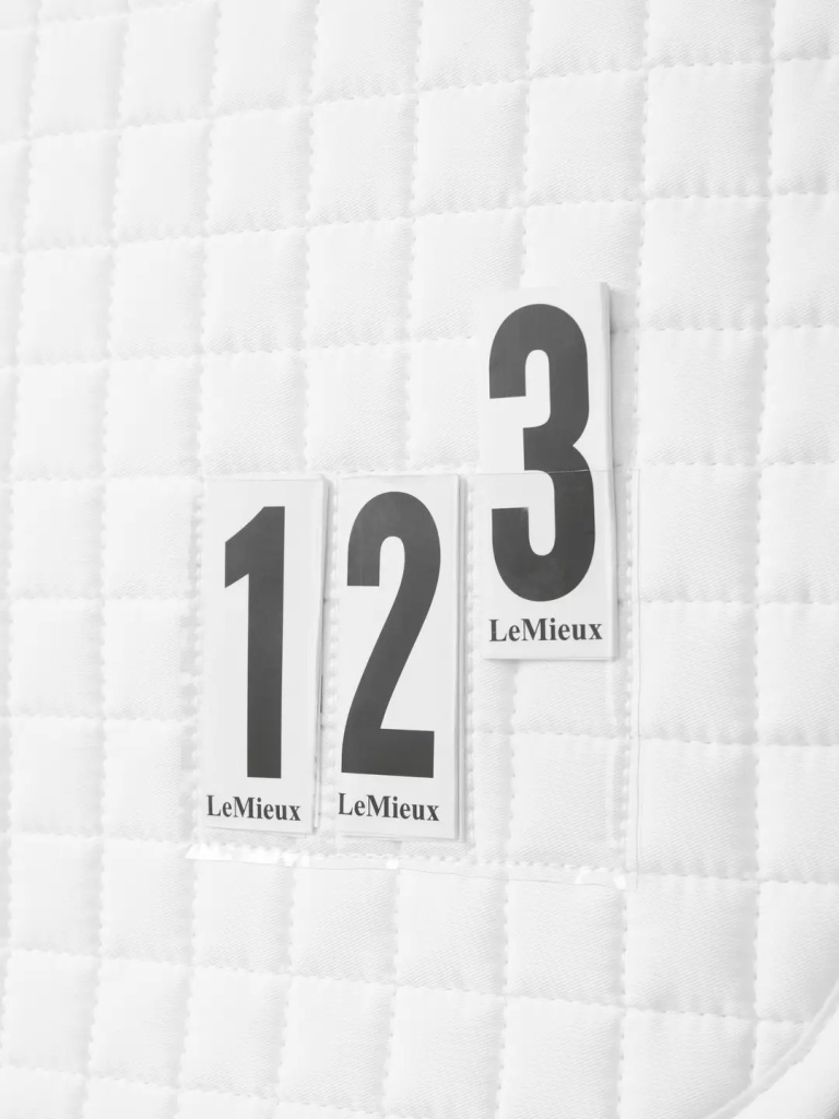 Вальтрап конкурный Cotton CС Competition Square White, с номерами. LeMieux 2