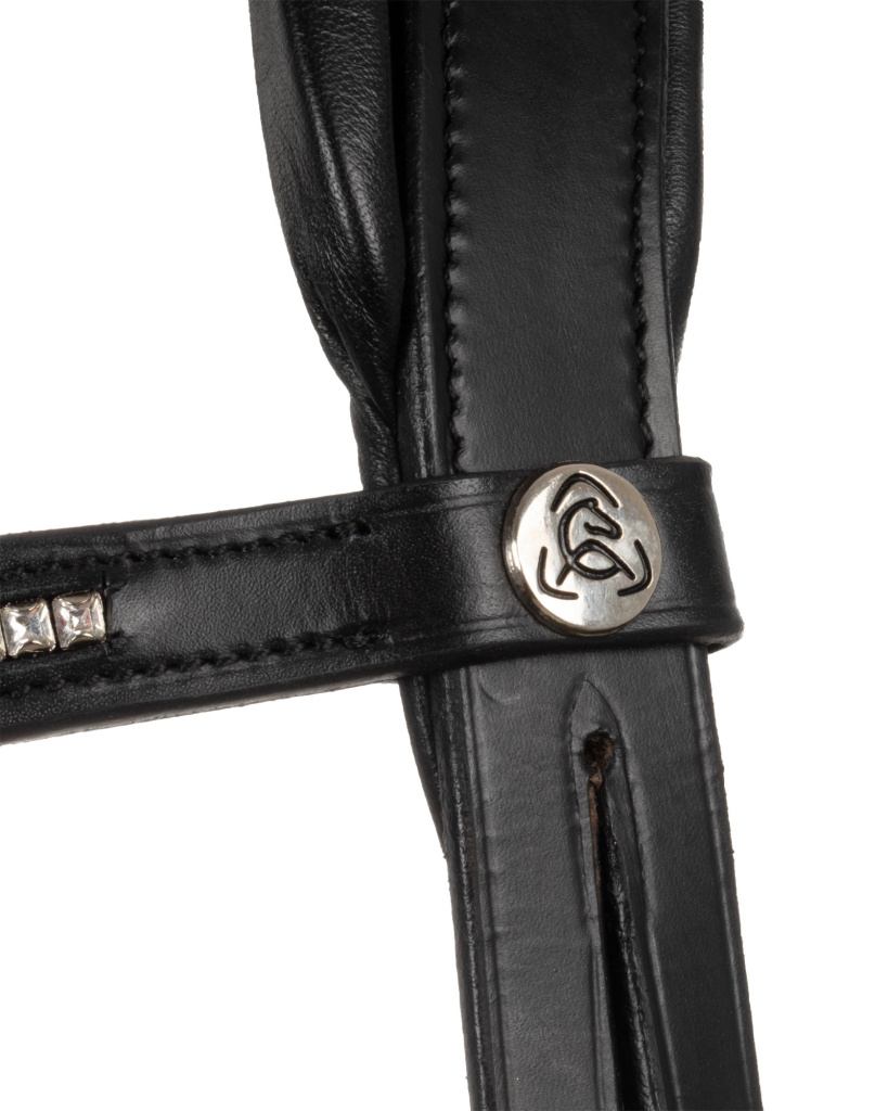 Уздечка трензельная с чешским капсюлем Venere Black. Acavallo 5