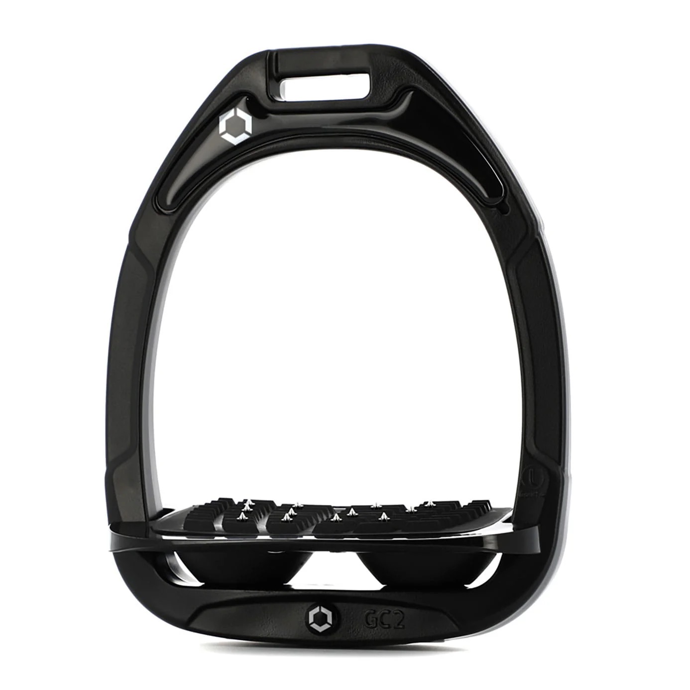 Стремена амортизирующие Green Composite Black, платформа с наклоном. Flex-On