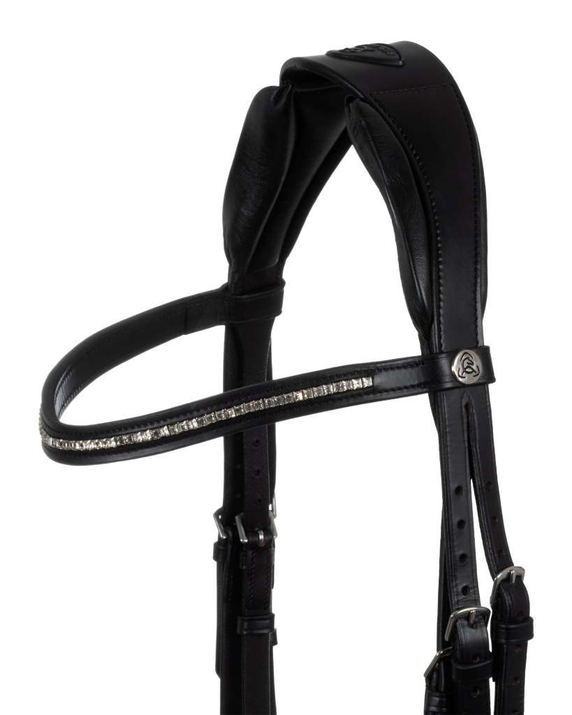 Уздечка трензельная с чешским капсюлем Venere Black. Acavallo 4