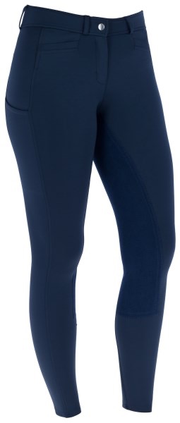 Бриджи Dark Navy, полная замшевая лея. Covalliero 2