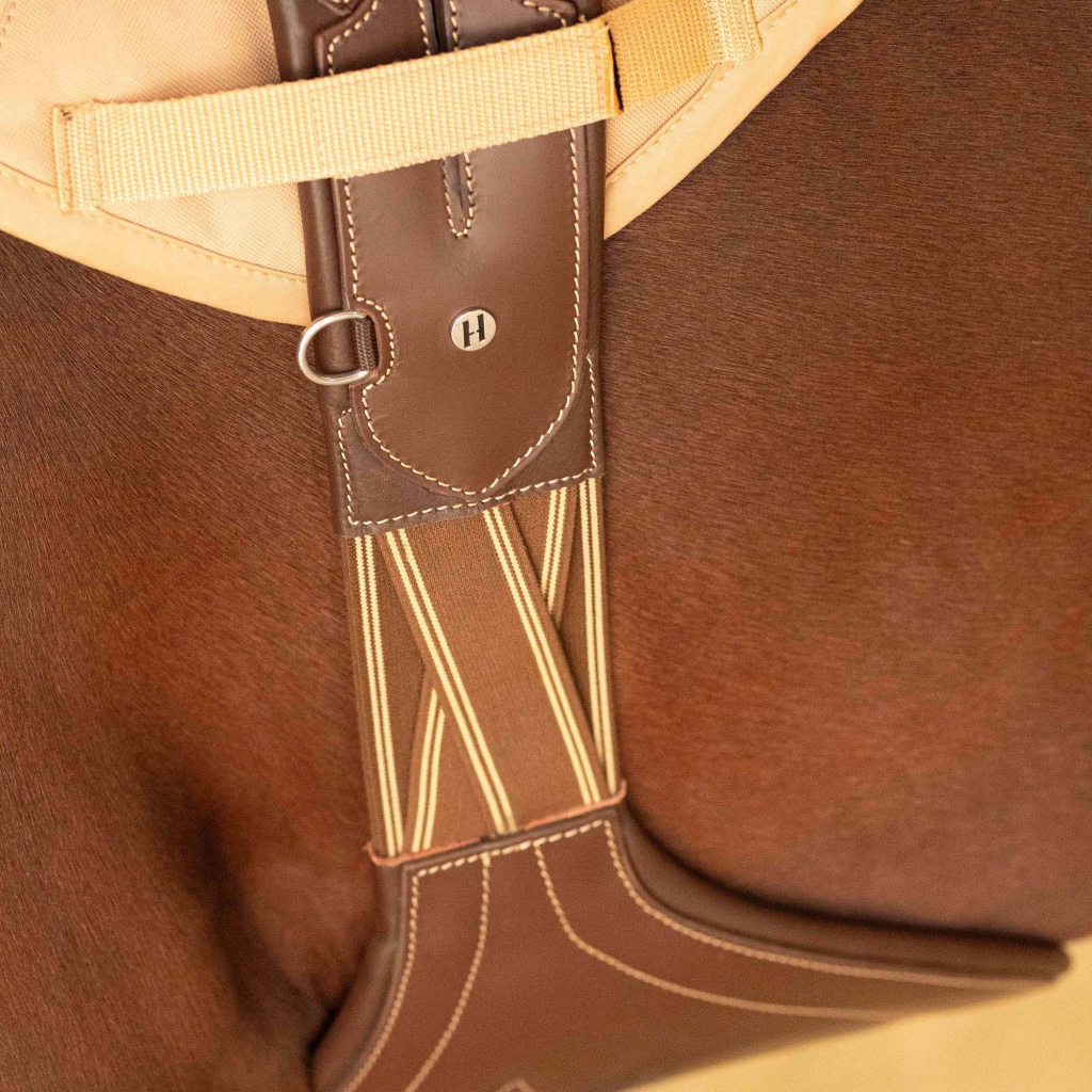 Подпруга с фартуком Deluxe Black. Harry's Horse 4