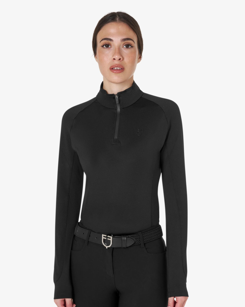 Лонгслив Slim Fit Black/Black. Equestro