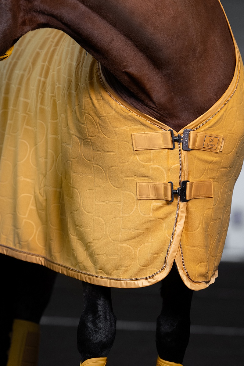 Попона флисовая Fleece Stamp Bit Golden Yellow Platinum 25. Eskadron 3