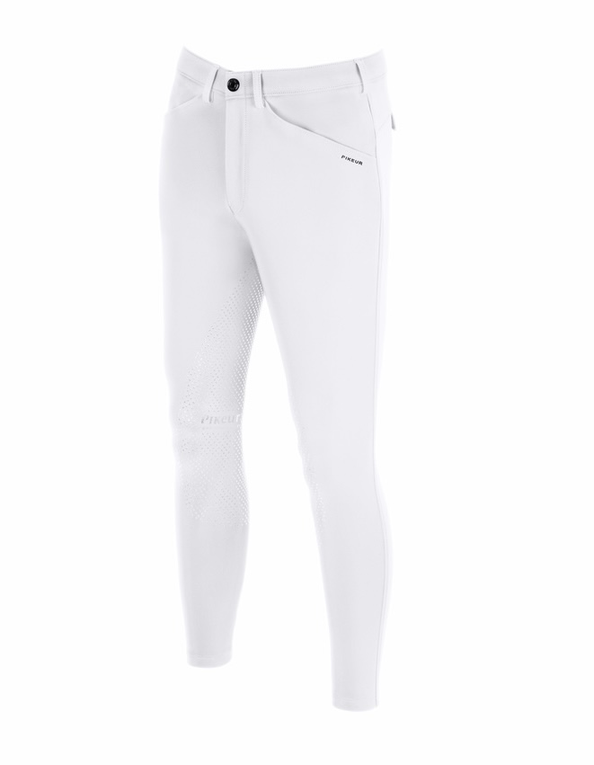 Бриджи мужские New Rodrigo SD White Sports, полная силиконовая лея. Pikeur