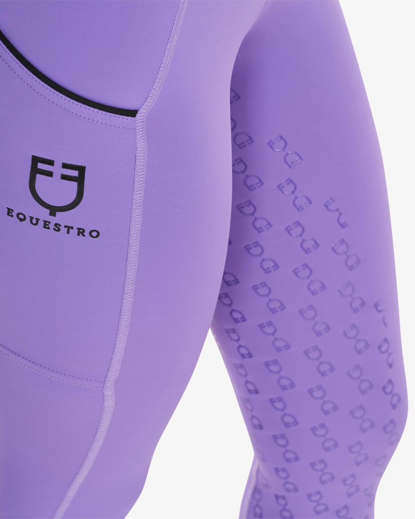Бриджи леггинсы Classic Slim Fit Dahlia Purple, полная силиконовая лея. Equestro 5