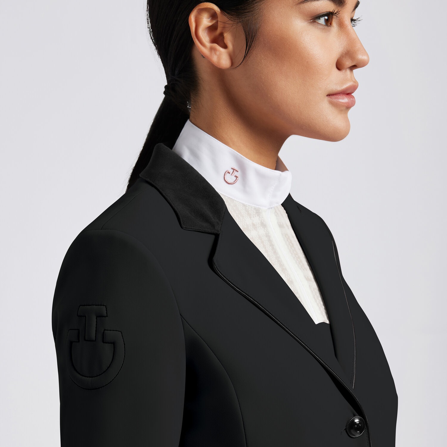 Редингот With Alcantara Collar and Buttons Black. Cavalleria Toscana 3