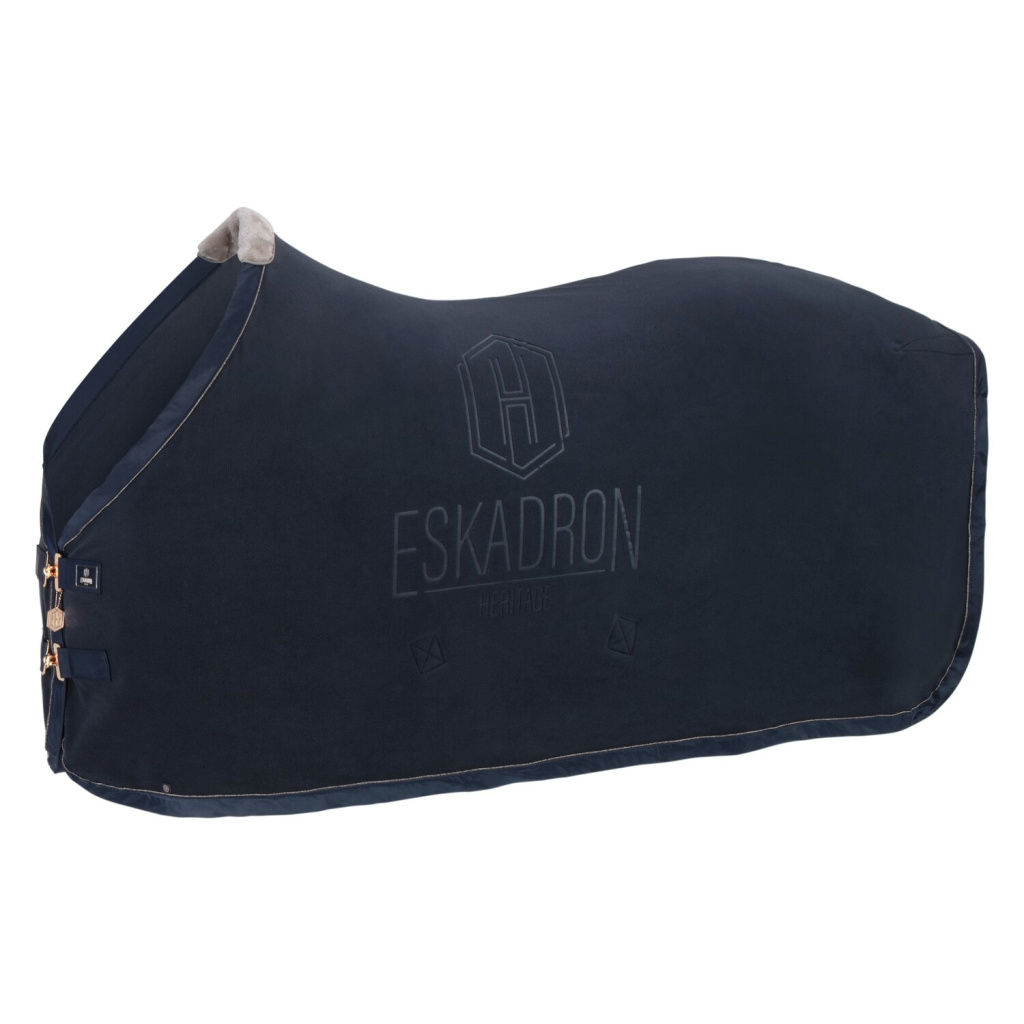 Попона флисовая Fleece Stamp Night Blue Heritage. Eskadron