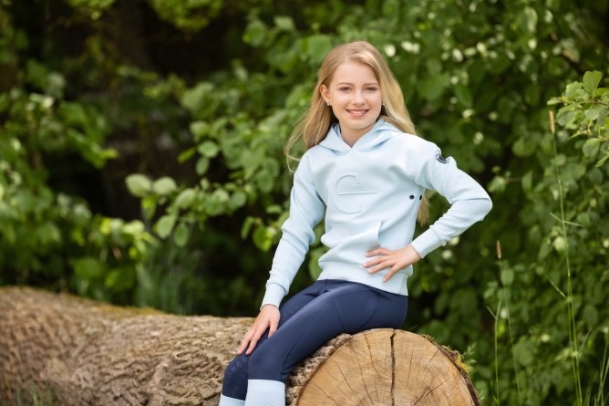 Толстовка с капюшоном Light Blue, детская. Covalliero 3