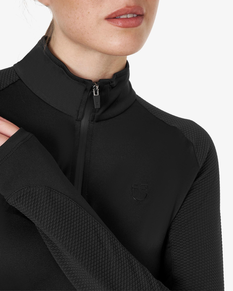 Лонгслив Slim Fit Black/Black. Equestro 3
