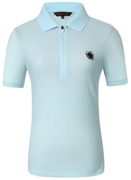 Поло с перфорацией Light Blue. Covalliero