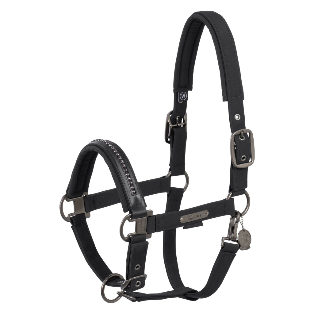 Недоуздок Softshell Pearls Double Pin Platinum 25 Black. Eskadron