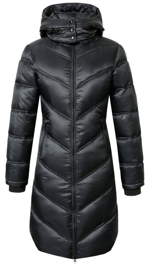 Пальто зимнее с капюшоном Black 2025. Covalliero