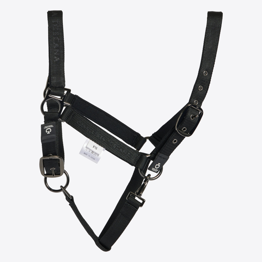 Недоуздок с чомбуром Halter with Lead Rope Black. Cavalleria Toscana
