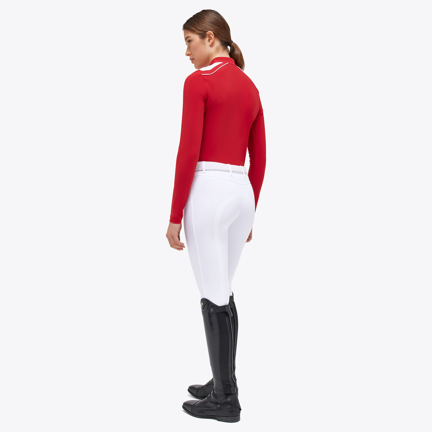 Лонгслив Jersey Zip Polo Red. Cavalleria Toscana 2
