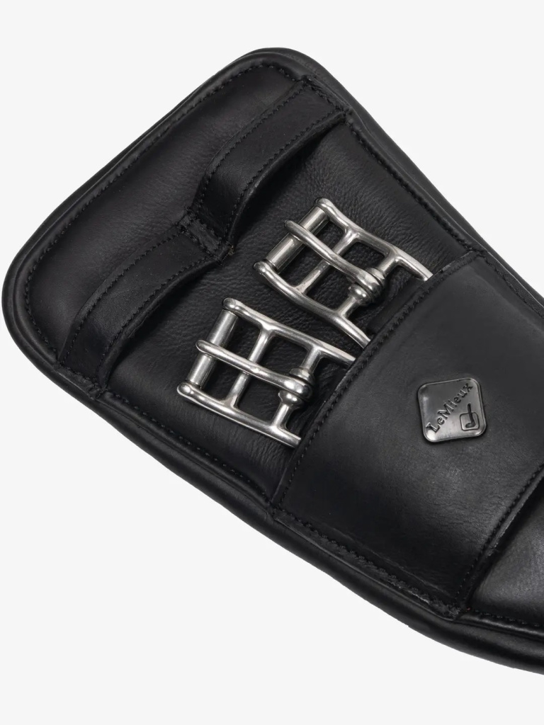 Подпруга выездковая с кольцом Gel-Tek Anatomic Mono Black, кожа. LeMieux 3