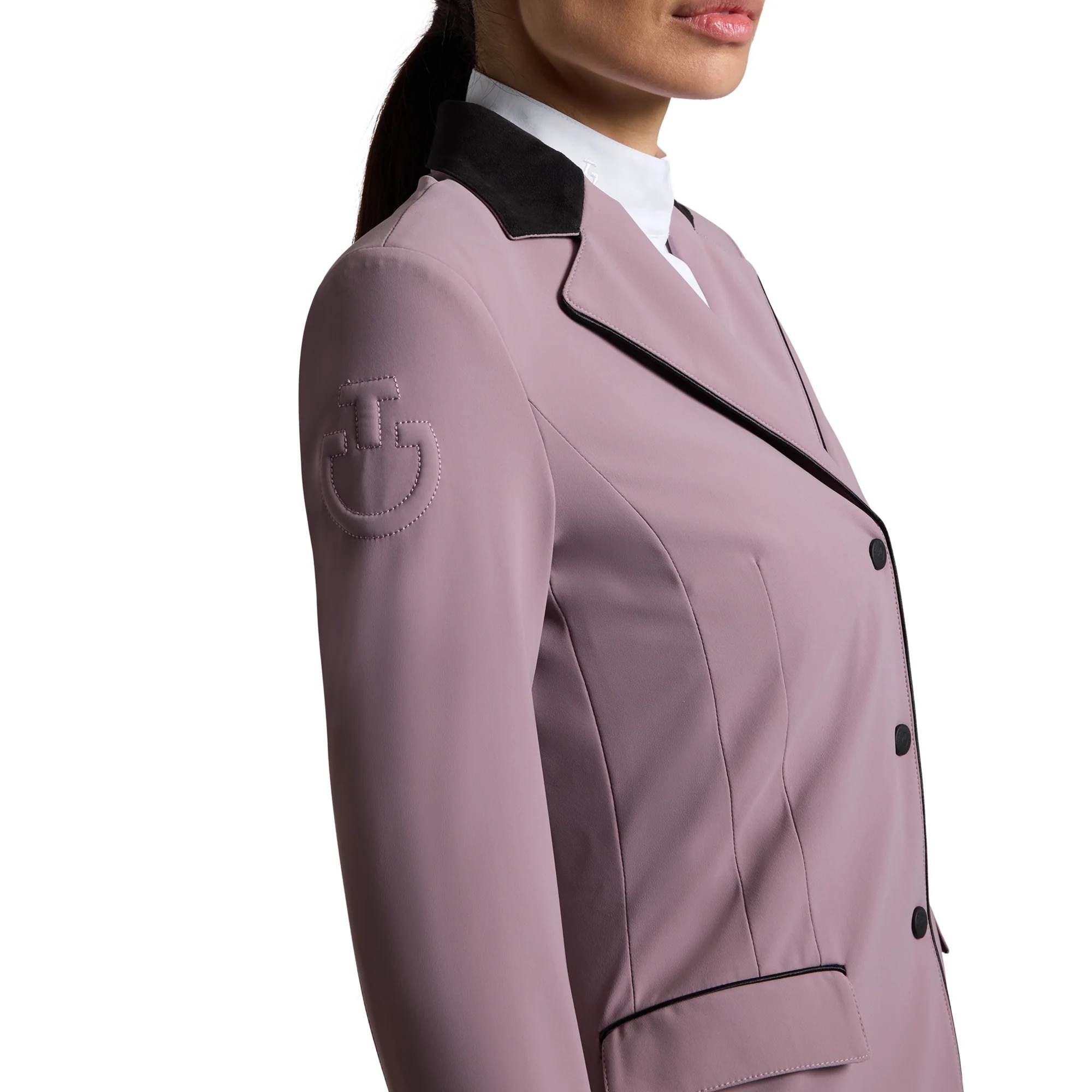 Редингот With Alcantara Collar and Buttons Grape Shake. Cavalleria Toscana 3
