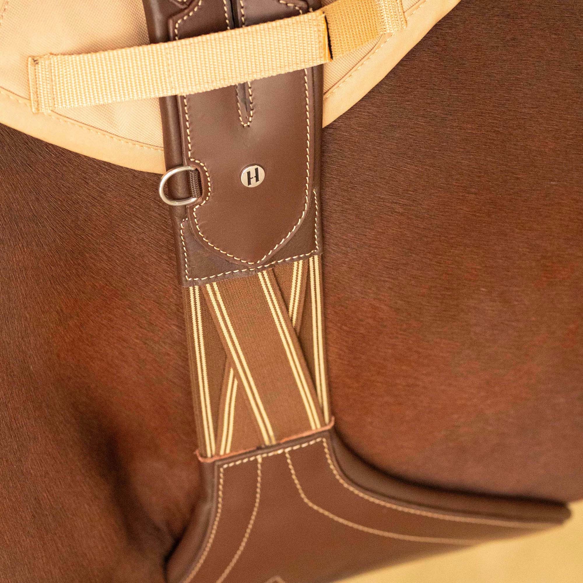 Подпруга с фартуком Deluxe Black. Harry's Horse 4