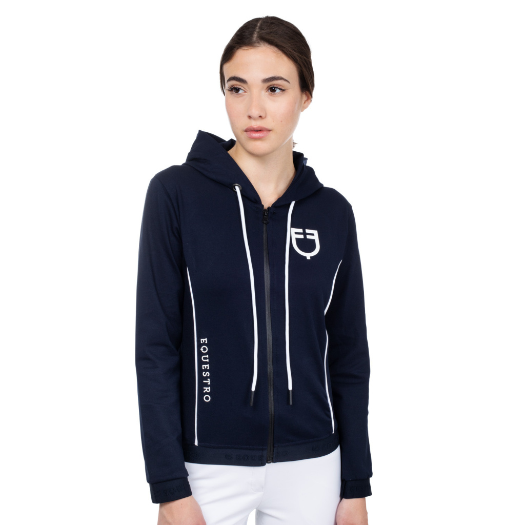Толстовка с капюшоном Interlock Navy Blazer. Equestro 2