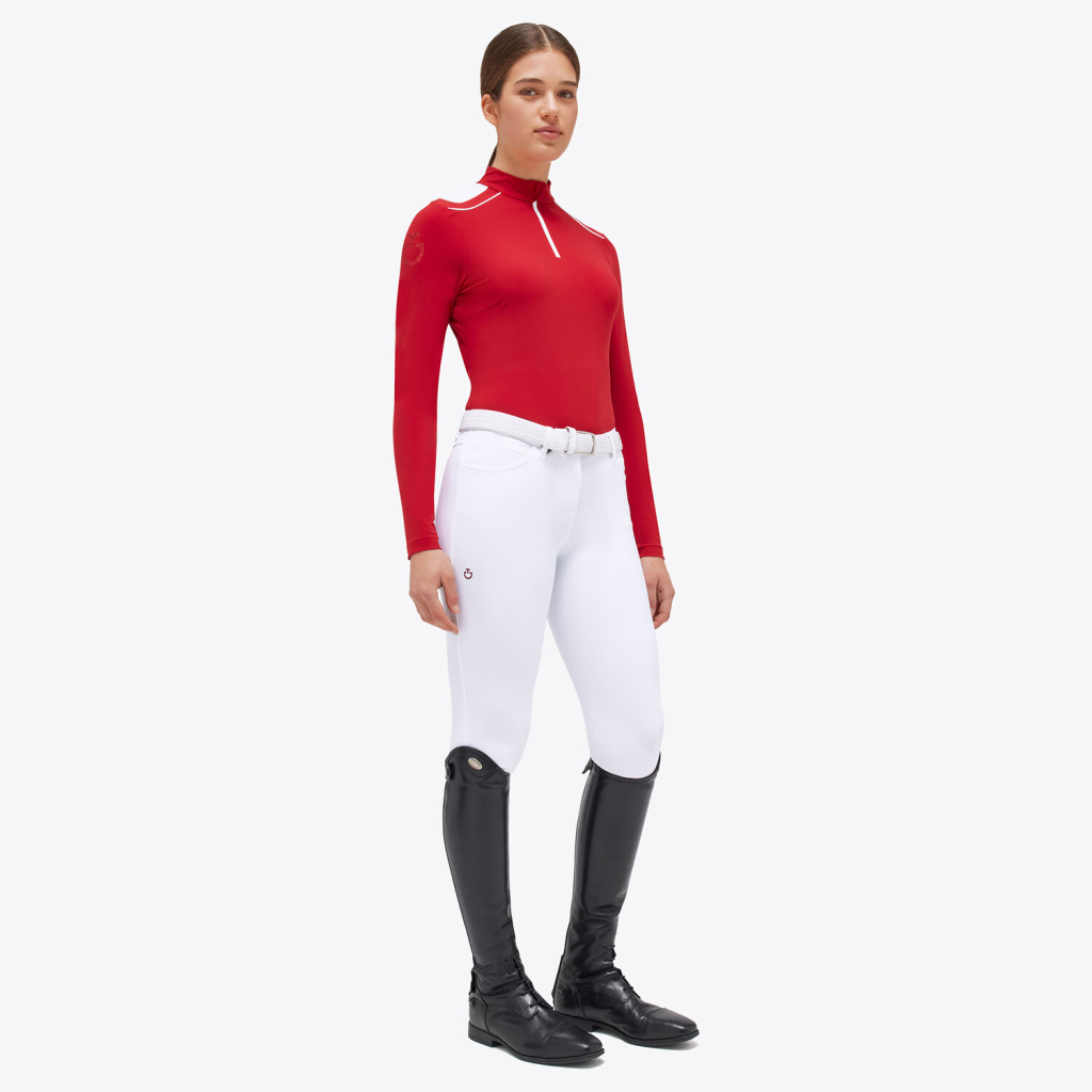 Лонгслив Jersey Zip Polo Red. Cavalleria Toscana 2
