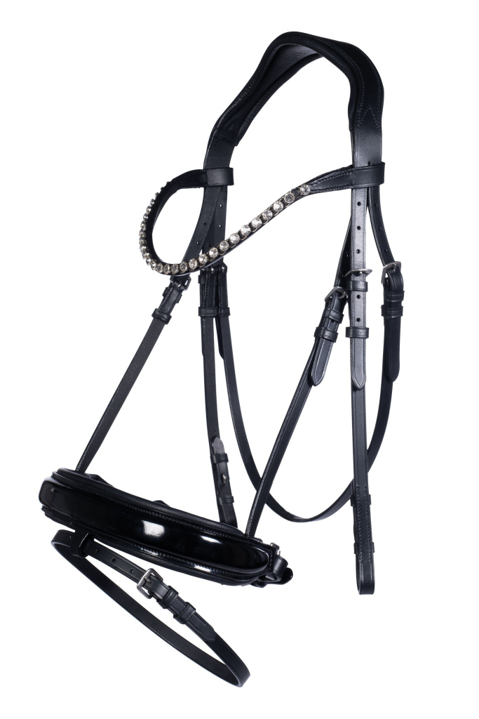 Уздечка трензельная Fleur Black. HKM