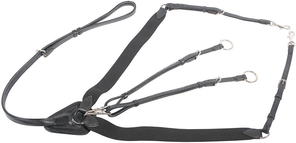 Мартингал с эластичной вставкой Black. Harry's Horse