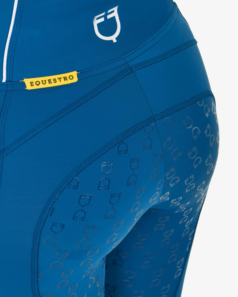 Бриджи леггинсы Classic Slim Fit Blue Coral, полная силиконовая лея. Equestro 6