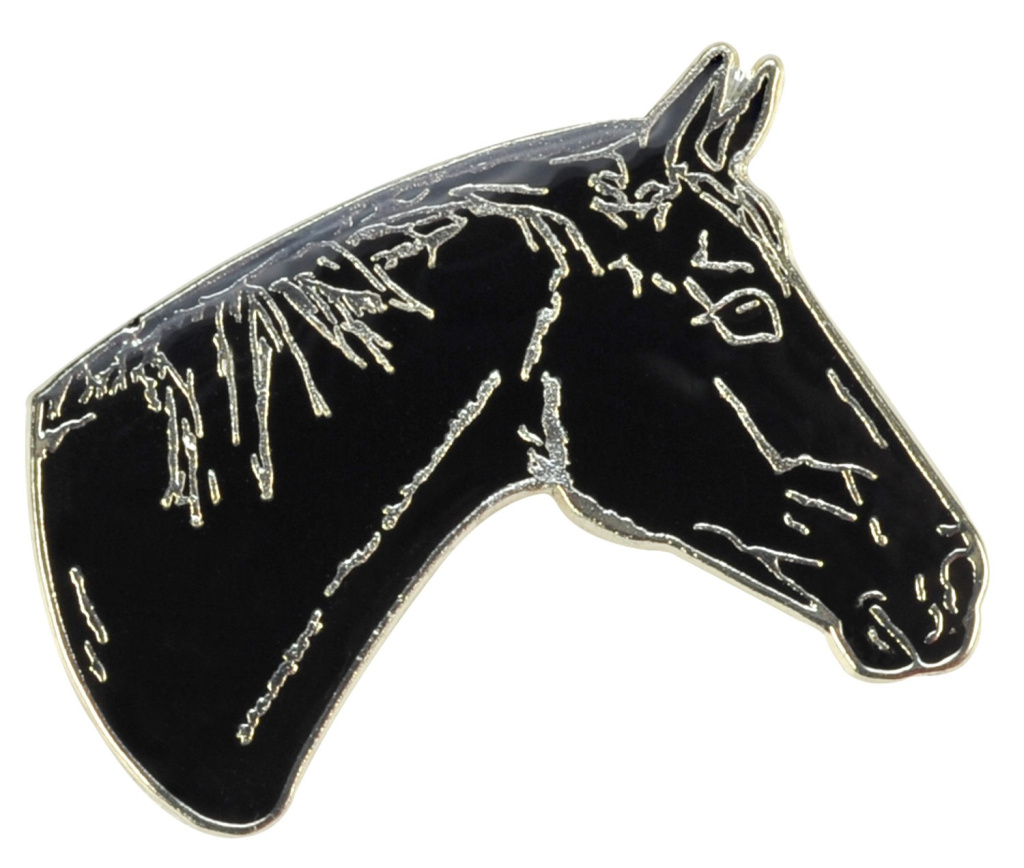 Значок Horse Head Black. Happy Ross