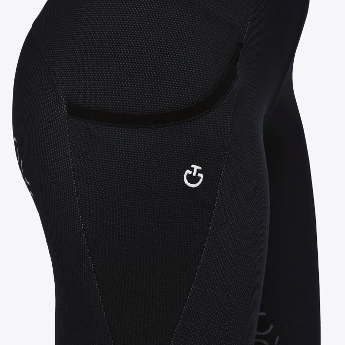 Бриджи леггинсы Jersey Mesh Black, колленая силиконовая лея. Cavalleria Toscana 2