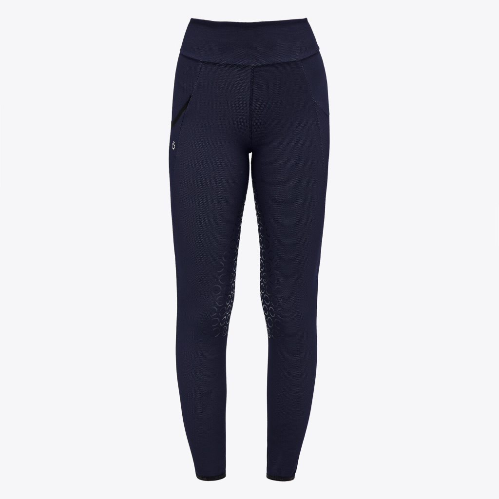 Бриджи леггинсы Jersey Mesh Royal Blue, полная силиконовая лея. Cavalleria Toscana