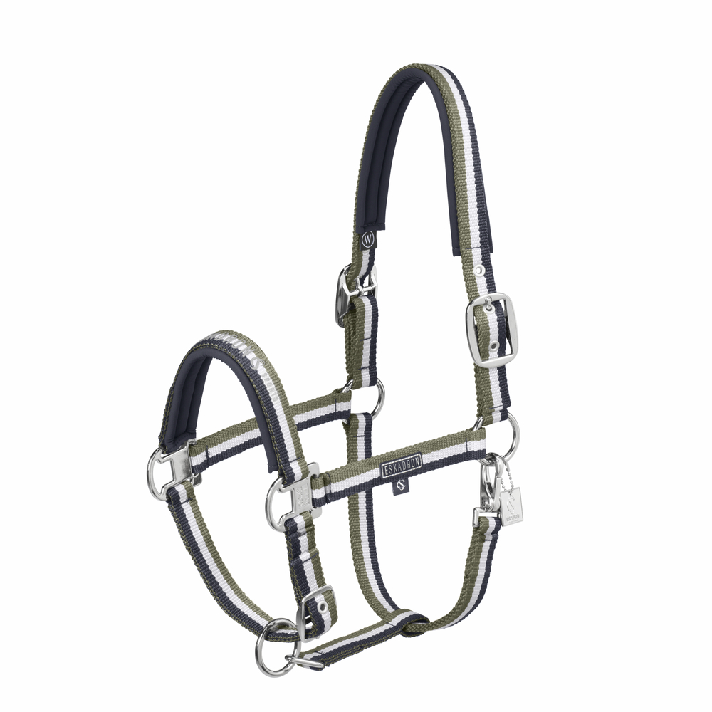Недоуздок Double Pin Navy/Grey/Olive Sports 25. Eskadron