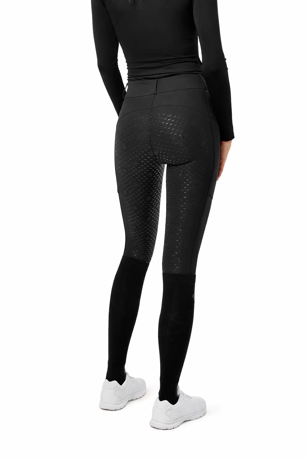 Бриджи Elite Black, полная силиконовая лея. Equestrian Stockholm