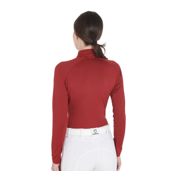 Лонгслив Slim Fit Burgundy/White. Equestro 2