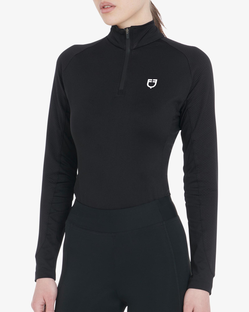 Лонгслив Slim Fit Black/White. Equestro 3