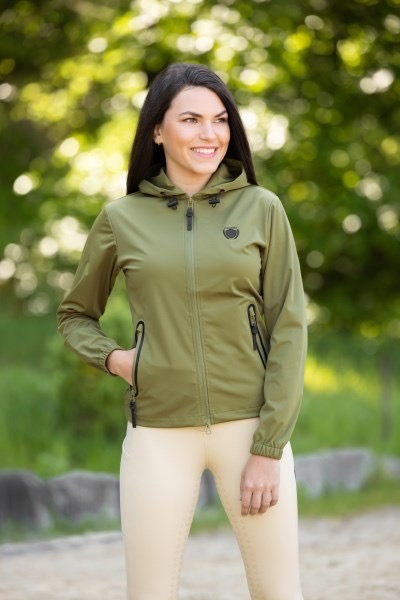 Куртка ветровка с капюшоном Olive. Covalliero 3