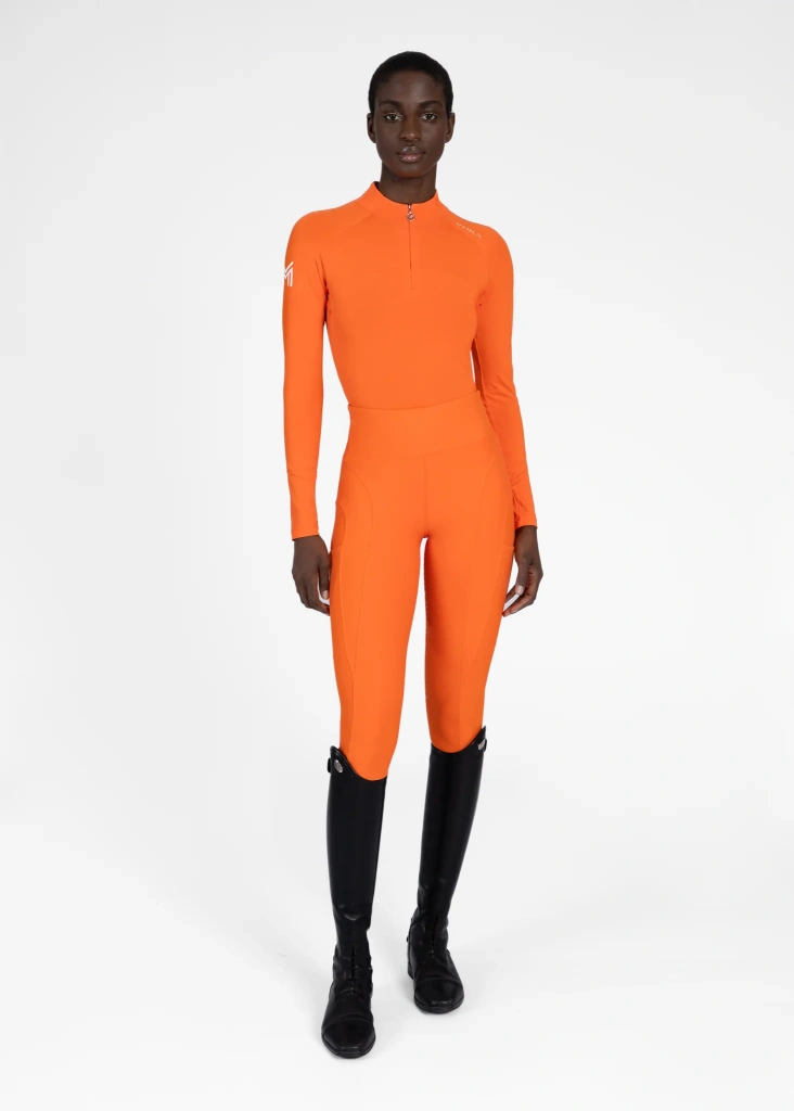 Бриджи леггинсы Outline Tangerine, полная силиконовая лея. Maximilian 2