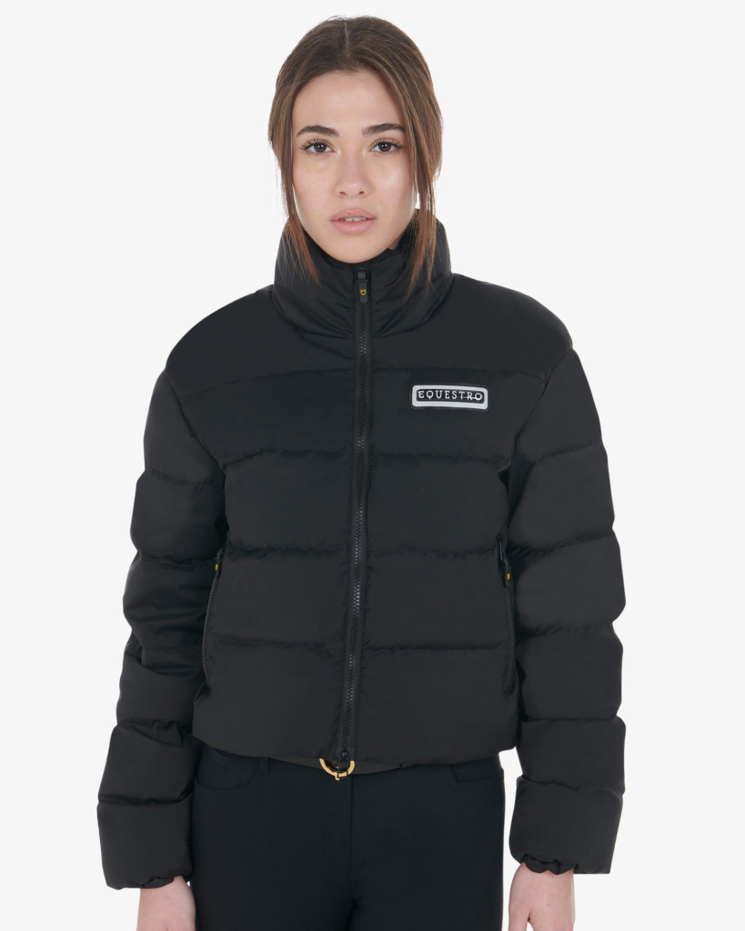 Куртка зимняя Cropped Black. Equestro