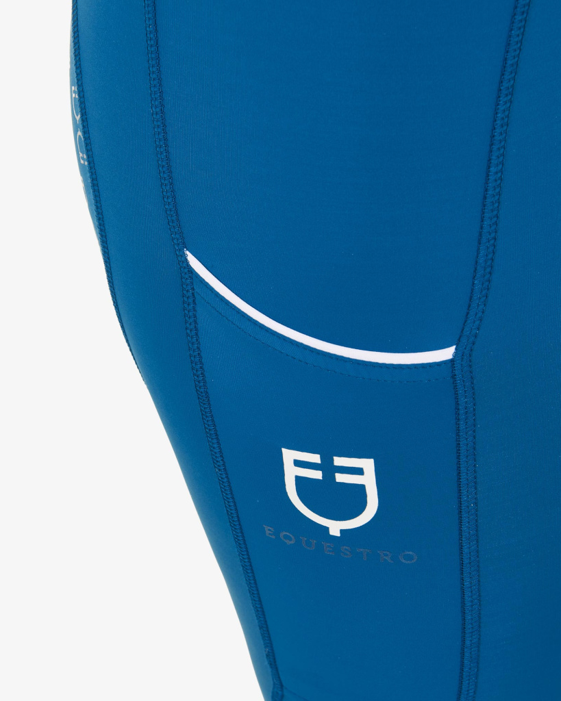 Бриджи леггинсы Classic Slim Fit Blue Coral, полная силиконовая лея. Equestro 5