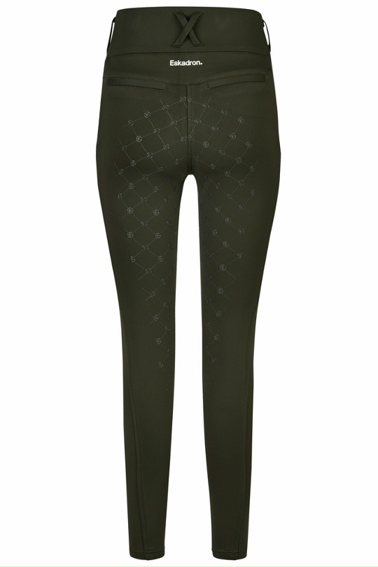 Бриджи леггинсы Flex Deep Green Dynamic 25, полная силиконовая лея. Eskadron 2
