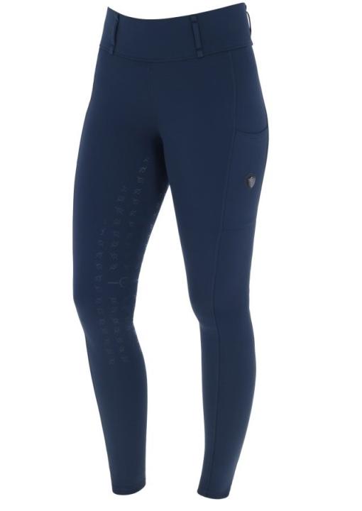 Бриджи леггинсы зимние Dark Navy, полная силиконовая лея. Covalliero