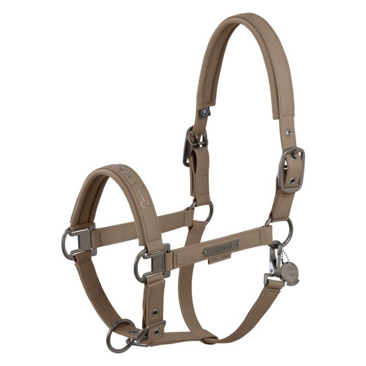 Недоуздок Faux Leather Double Pin Smoky Taupe Platinum 25. Eskadron