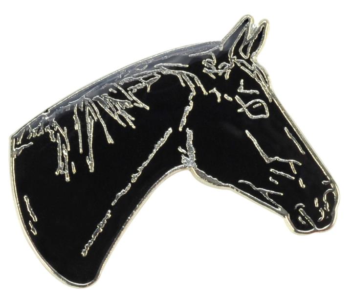 Значок Horse Head Black. Happy Ross