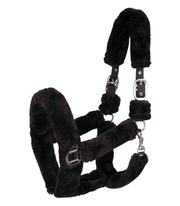 Недоуздок с мехом Cozy Black. Waldhausen