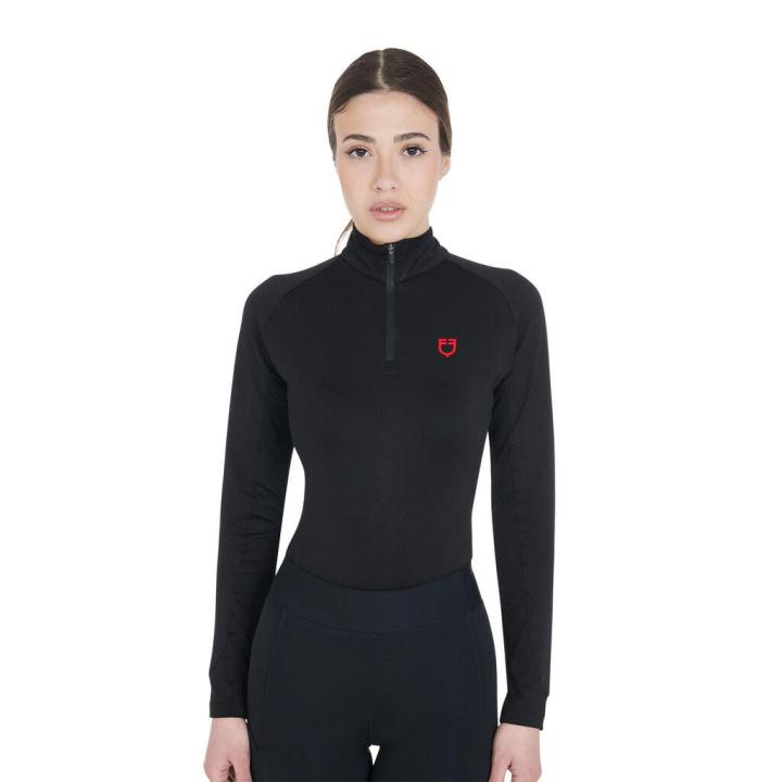 Лонгслив Slim Fit Black/Red. Equestro
